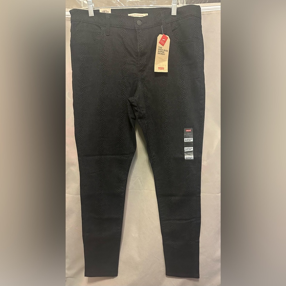 Levi's Dark Animal Print High Rise Jeans